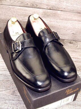 * NOS * $325 Allen Edmonds MILAN Monkstrap 10.5 B Narrow Blk * add $15 new Trees